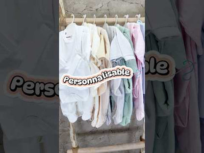 🧵Kit Naissance Velours 0-3 mois Personnalisé – Avec prénom brodé