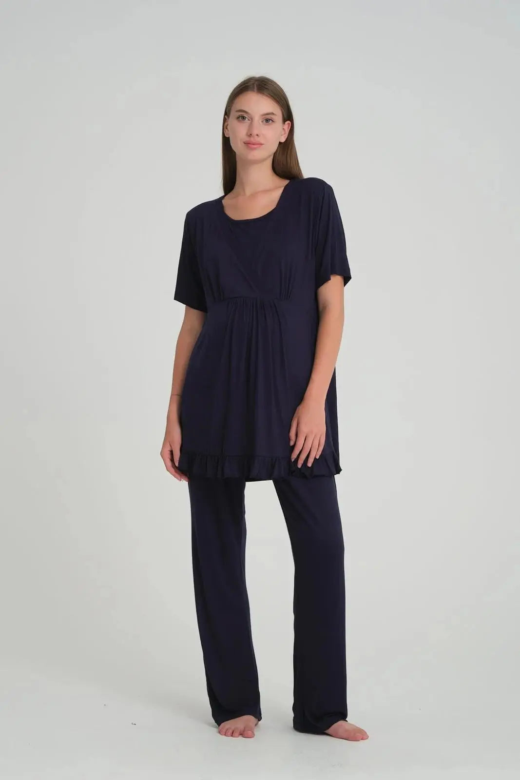 Zoom sur le tissu doux en coton de Turquie – pyjama grossesse premium