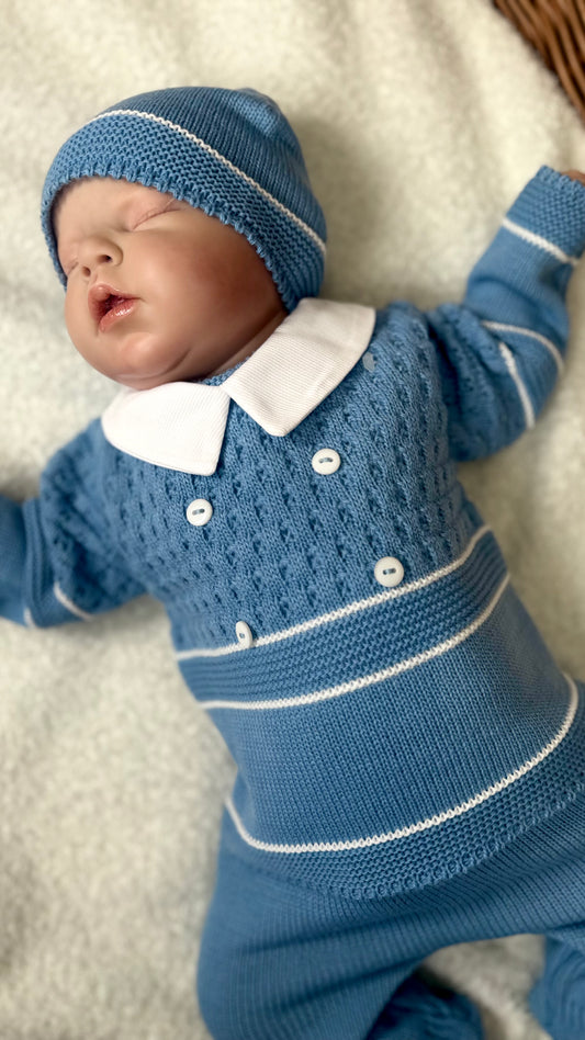 Ensemble naissance garçon toute saison 0-3 mois – OEKO-TEX® doux